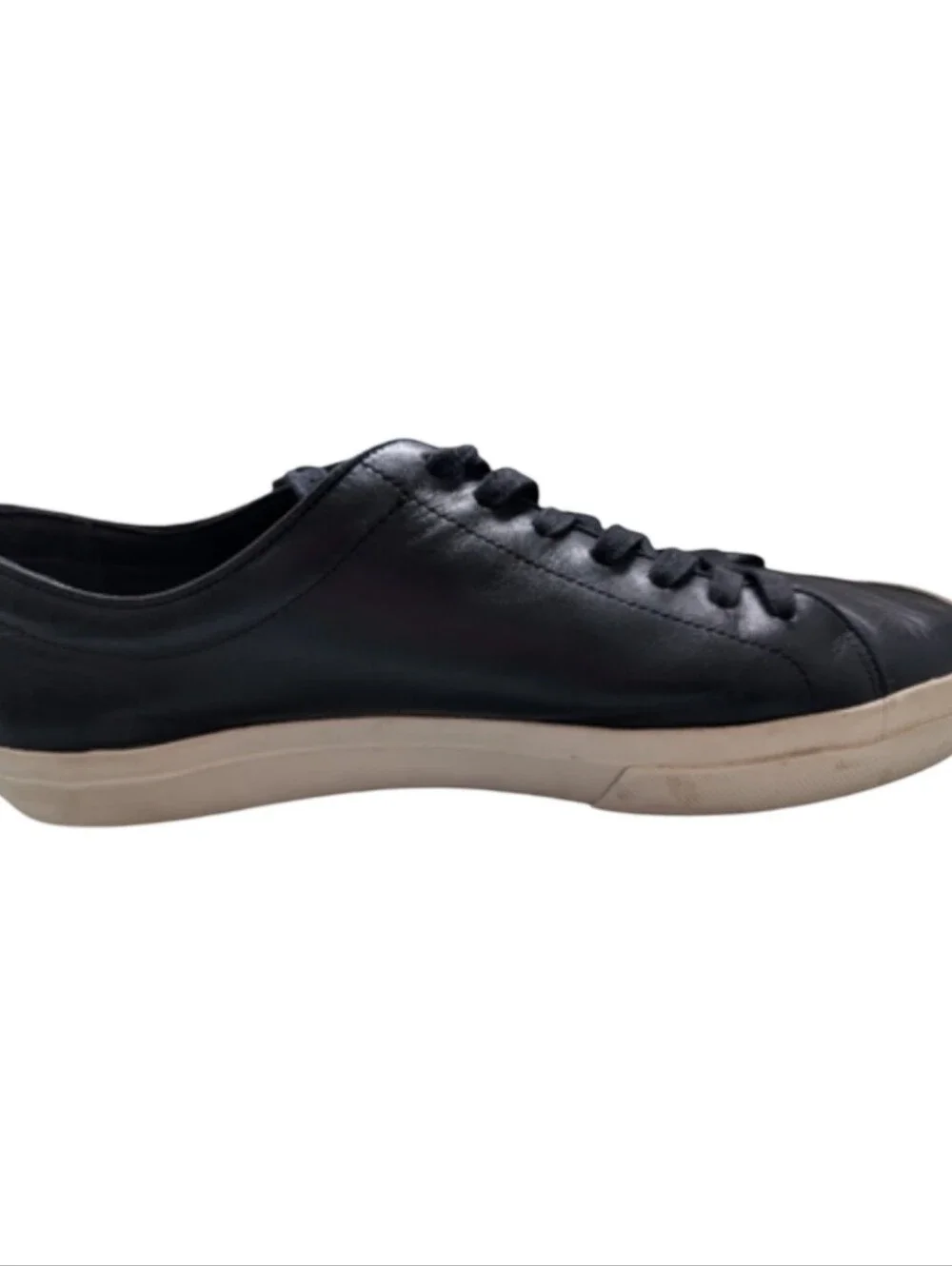 Vince Fulton Low Top Sneaker Black Leather Men's 9